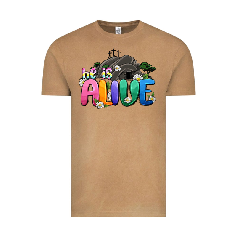 Easter Day He Is Alive Vintage Tee by OliviaCreatesArt | Teevron