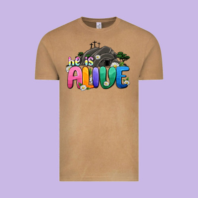 Easter Day He Is Alive Vintage Tee Designed By Oliviacreatesart