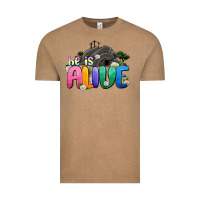 Vintage Coffee Easter Day He is alive Vintage Tee - OliviaCreatesArt