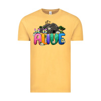 Vintage Mustard Easter Day He is alive Vintage Tee - OliviaCreatesArt