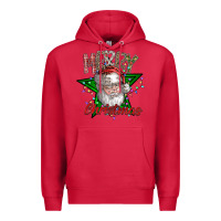 Cardinal festive santa claus greeting Premium Hoodie - CowhideDigitalArt
