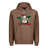 Chestnut festive santa claus greeting Premium Hoodie - CowhideDigitalArt