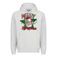 Dove Grey festive santa claus greeting Premium Hoodie - CowhideDigitalArt