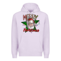 Lilac festive santa claus greeting Premium Hoodie - CowhideDigitalArt