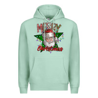 Seafoam festive santa claus greeting Premium Hoodie - CowhideDigitalArt