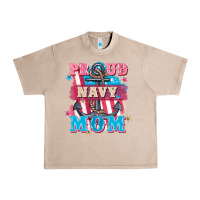 French Oak Proud navy Mom Mother's Day Urban Heavy Tee - FaDigitalArtStudio
