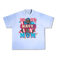 Grape Ice Proud navy Mom Mother's Day Urban Heavy Tee - FaDigitalArtStudio