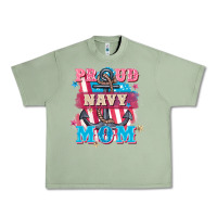 Oil Green Proud navy Mom Mother's Day Urban Heavy Tee - FaDigitalArtStudio