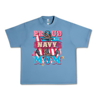 Pebble Blue Proud navy Mom Mother's Day Urban Heavy Tee - FaDigitalArtStudio