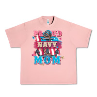 Salmon Proud navy Mom Mother's Day Urban Heavy Tee - FaDigitalArtStudio