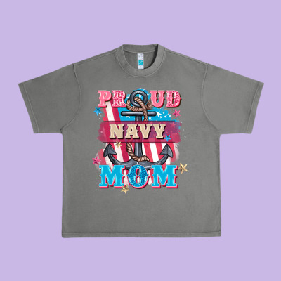 Proud Navy Mom Mother's Day Urban Heavy Tee Designed By Fadigitalartstudio