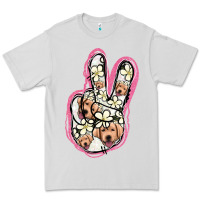 Dove Grey Jack Russel Peace Sign Premium Tee - Jasminsmagicworld