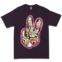 Plum Jack Russel Peace Sign Premium Tee - Jasminsmagicworld