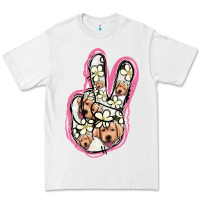 White Jack Russel Peace Sign Premium Tee - Jasminsmagicworld