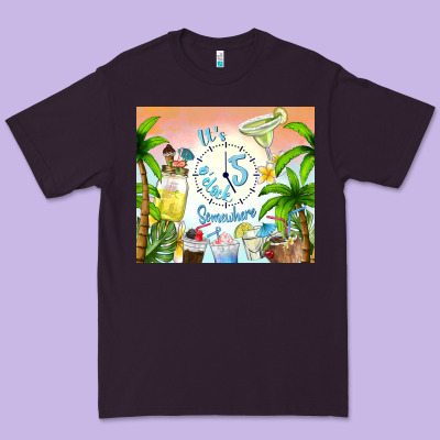 It's Five O'clock Somewhere Premium Tee Designed By Tumblerdesignbyshophia