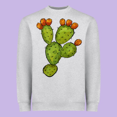 Cactus Heavyweight Sweatshirt Designed By Barkaloodesign