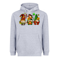 Heather Grey fall gnomes with pumpkin pie Heavyweight Hoodie - AdoDesignShop