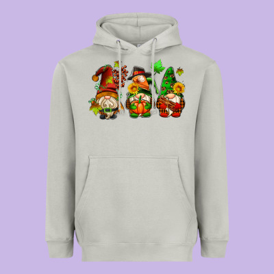 Fall Gnomes With Pumpkin Pie Heavyweight Hoodie Designed By Adodesignshop