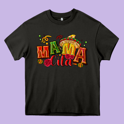 Mama Cita Heavy Core Tee Designed By Nancycooperartshop