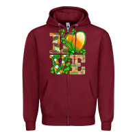 Burgundy st.patricks nurse love heart stethoscope Zipper Hoodie - BarkalooDesign