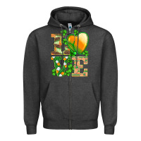Charcoal Heather st.patricks nurse love heart stethoscope Zipper Hoodie - BarkalooDesign