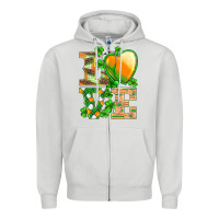 Dove Grey st.patricks nurse love heart stethoscope Zipper Hoodie - BarkalooDesign
