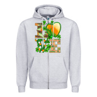 Heather Grey st.patricks nurse love heart stethoscope Zipper Hoodie - BarkalooDesign