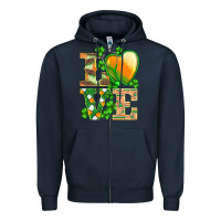 Navy st.patricks nurse love heart stethoscope Zipper Hoodie - BarkalooDesign