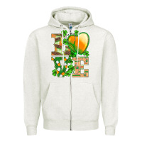 Oatmeal Heather st.patricks nurse love heart stethoscope Zipper Hoodie - BarkalooDesign