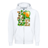 White st.patricks nurse love heart stethoscope Zipper Hoodie - BarkalooDesign