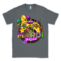 Charcoal Heather mardi gras gamer Classic Tee - CowGirlArtShop