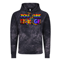 Cloud Black you are enough Vintage Hoodie - FaDigitalArtStudio
