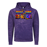 Cloud Purple you are enough Vintage Hoodie - FaDigitalArtStudio