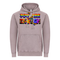 Vintage Zinc you are enough Vintage Hoodie - FaDigitalArtStudio