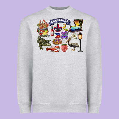 Preview Louisiana State Heavyweight Sweatshirt Designed By Barkaloodesign