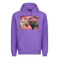 Purple Valentine's day barn and black angus with charolais Premium Hoodie - RanaPortraitStore