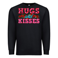Black hugs and kisses valentines Premium Sweatshirt - AdoDesignShop