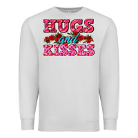 Dove Grey hugs and kisses valentines Premium Sweatshirt - AdoDesignShop