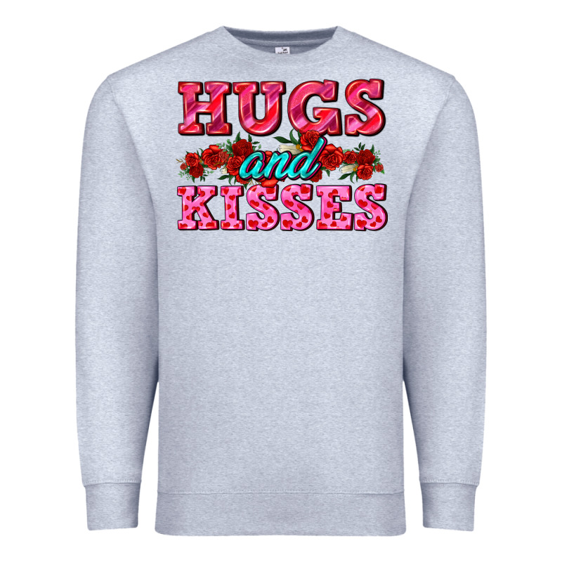 Hugs And Kisses Valentines Premium Sweatshirt by AdoDesignShop | Teevron