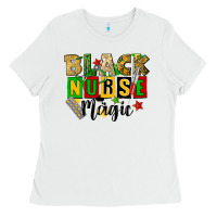 White black nurse magic juneteenth Ladies Tee - CowGirlArtShop