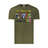 Vintage Olive Easter Day Oh he loves us Vintage Tee - OliviaCreatesArt