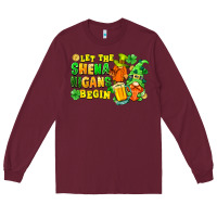 Burgundy Let the shenanigans begin St. Patrick's Day Long Sleeve Tee - FaDigitalArtStudio