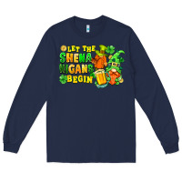Navy Let the shenanigans begin St. Patrick's Day Long Sleeve Tee - FaDigitalArtStudio