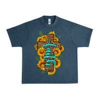 Midnight Navy faith sunflower leopard cross olivia Urban Heavy Tee - OliviaCreatesArt