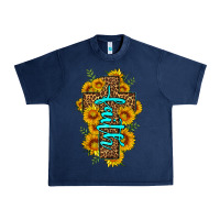 Navy faith sunflower leopard cross olivia Urban Heavy Tee - OliviaCreatesArt
