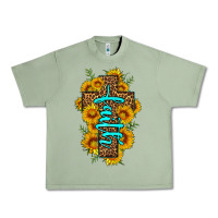 Oil Green faith sunflower leopard cross olivia Urban Heavy Tee - OliviaCreatesArt
