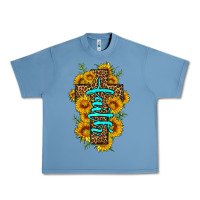 Pebble Blue faith sunflower leopard cross olivia Urban Heavy Tee - OliviaCreatesArt