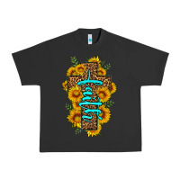 Pigment Black faith sunflower leopard cross olivia Urban Heavy Tee - OliviaCreatesArt