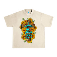 Sandshell faith sunflower leopard cross olivia Urban Heavy Tee - OliviaCreatesArt