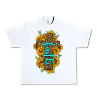 White faith sunflower leopard cross olivia Urban Heavy Tee - OliviaCreatesArt